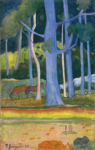 2025_11_Paul_Gauguin_-_Landscape_with_blue_trees_Paysage_aux_troncs_bleus_1892_-_(MeisterDrucke-782871).jpg