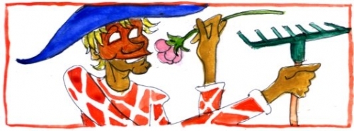 technique mixte,fleur